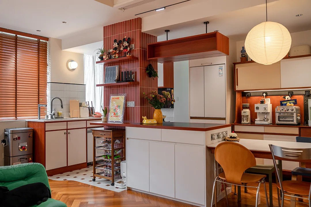 与家居博主的二搭中古风｜秋月｜全案托管设计